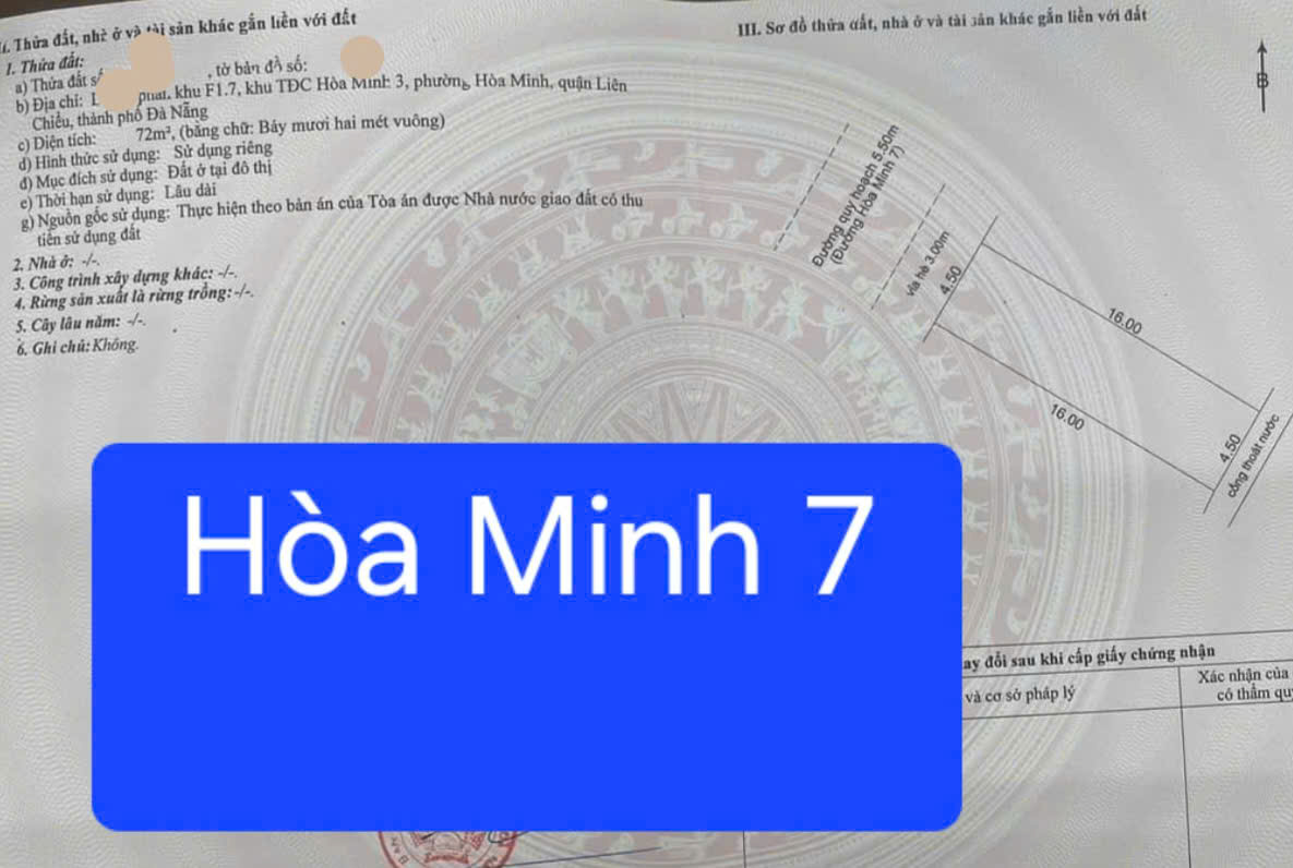 🔴Đất đường Hòa Minh 7 - Gần biển song song Nguyễn Sinh Sắc - Ảnh chính